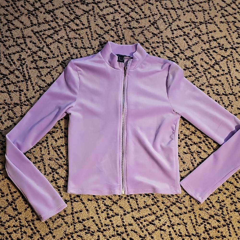 Forever 21 Lavender Zipper Front Jacket/ Top. MUST BUNDLE